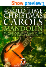 40 Old Time Christmas Carols - Mandolin Songbook for Beginners with Tabs and Chords
